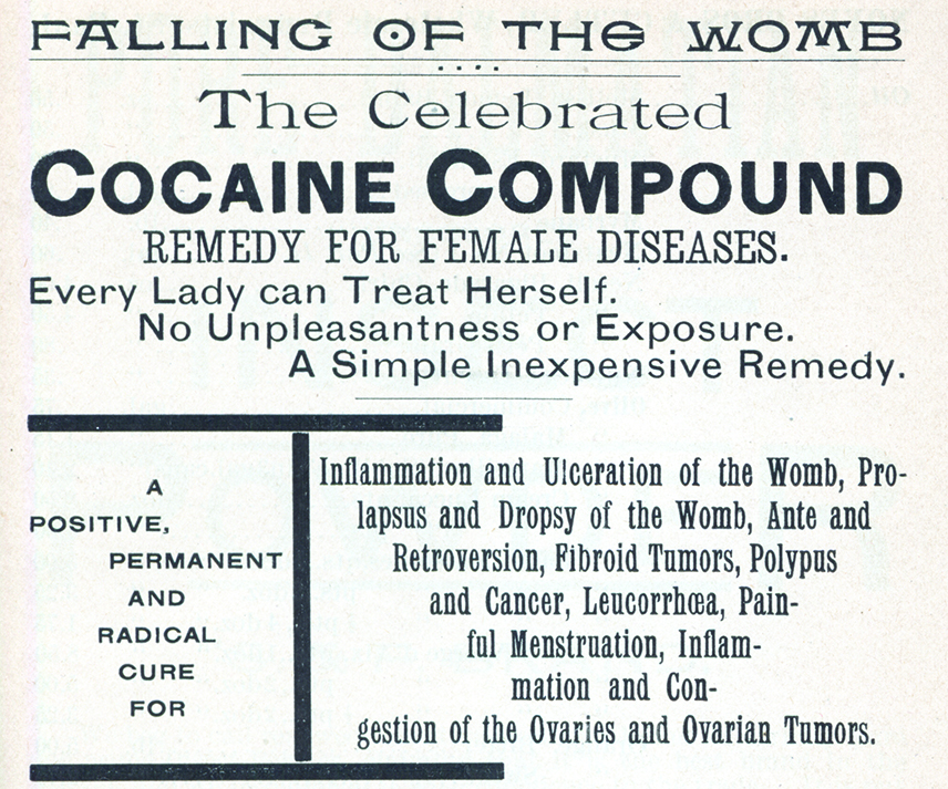 Advertisement for "The Celebrated Cocaine Compound" from the 1890 Noyes Brothers & Cutler catalog