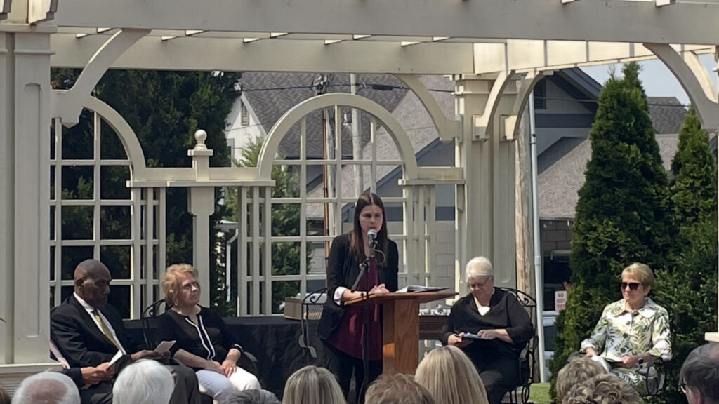 Photo of Historical Marker Dedication and Certificate of Commendation presentation.